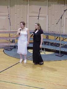Pam and Brittani singing 'O Thou Good and Faithful Servant'