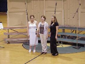 Pam, Sarah and Brittani sining 'Though Philomela Lost Her Love'