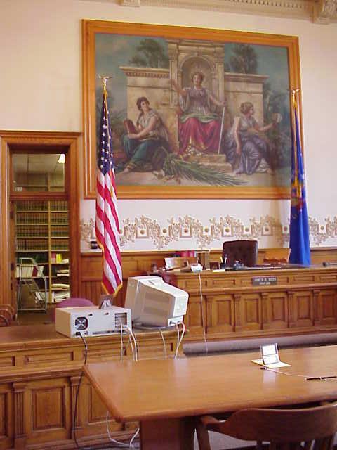 Courtroom at the Green County Courthouse